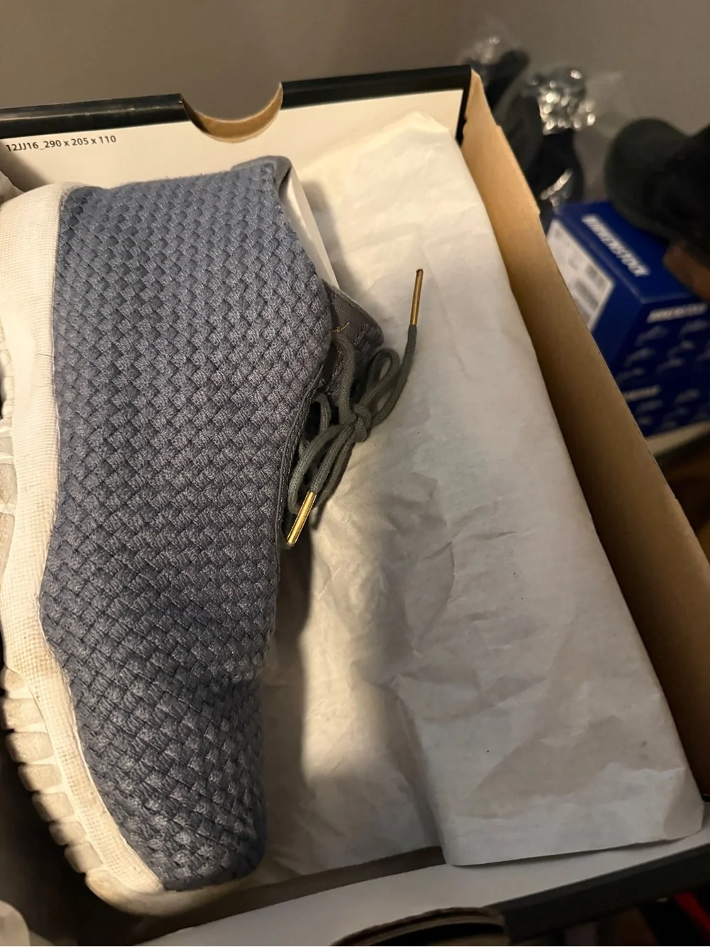 Jordan Knit Slip-On Sneakers in Grey